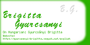 brigitta gyurcsanyi business card